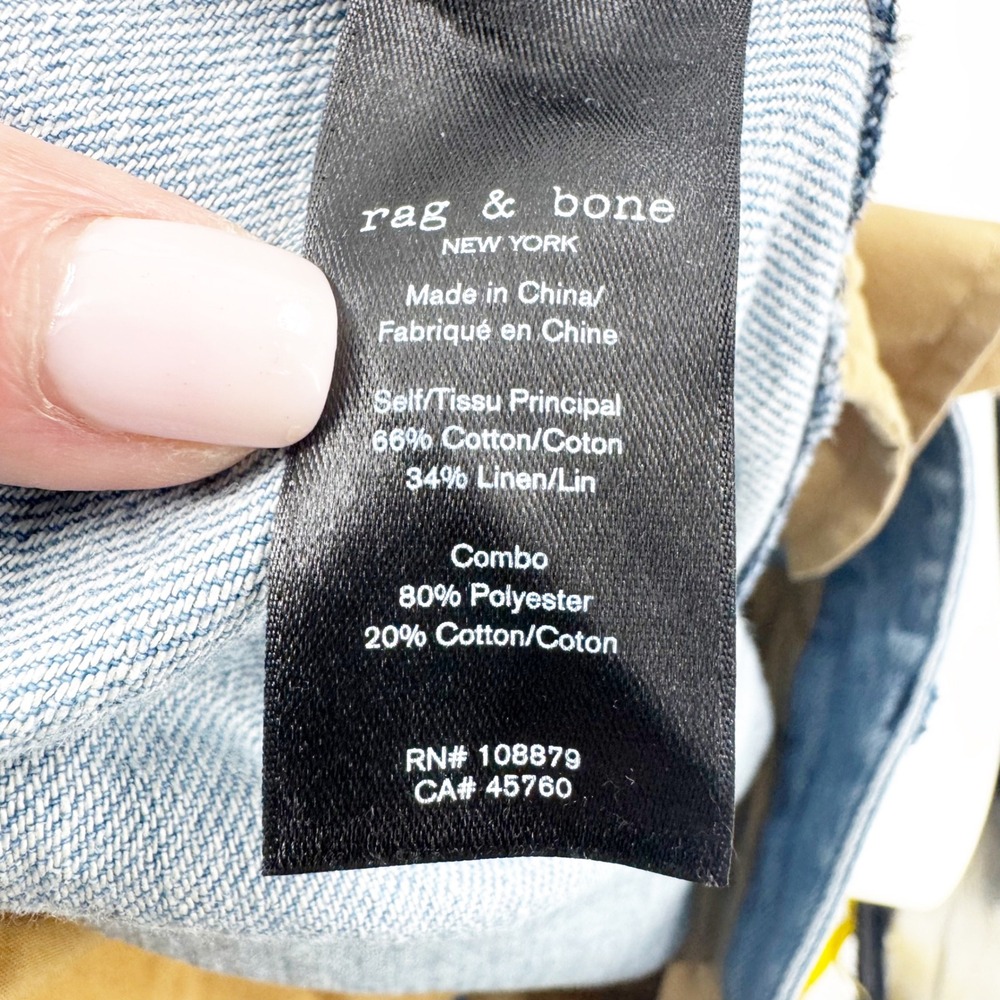 Rag & Bone New York Cotton Alex Tailored Straight Leg Jeans Medium Wash Size 28 - Picture 3 of 8